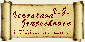 Veroslava Grujesković vizit kartica